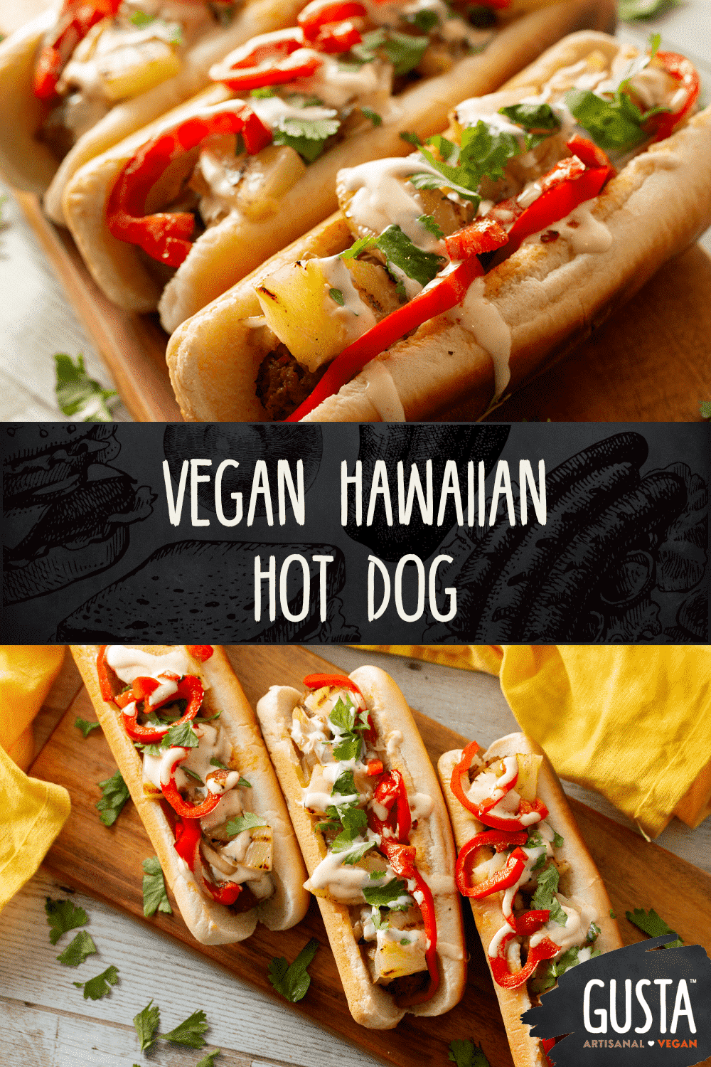 vegan hawaian hot dog