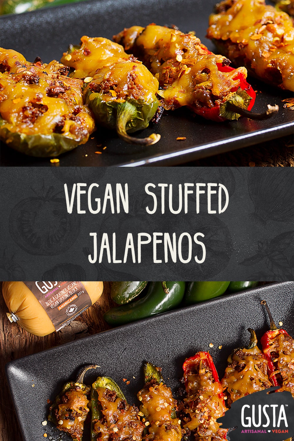 vegan stuffed jalapenos