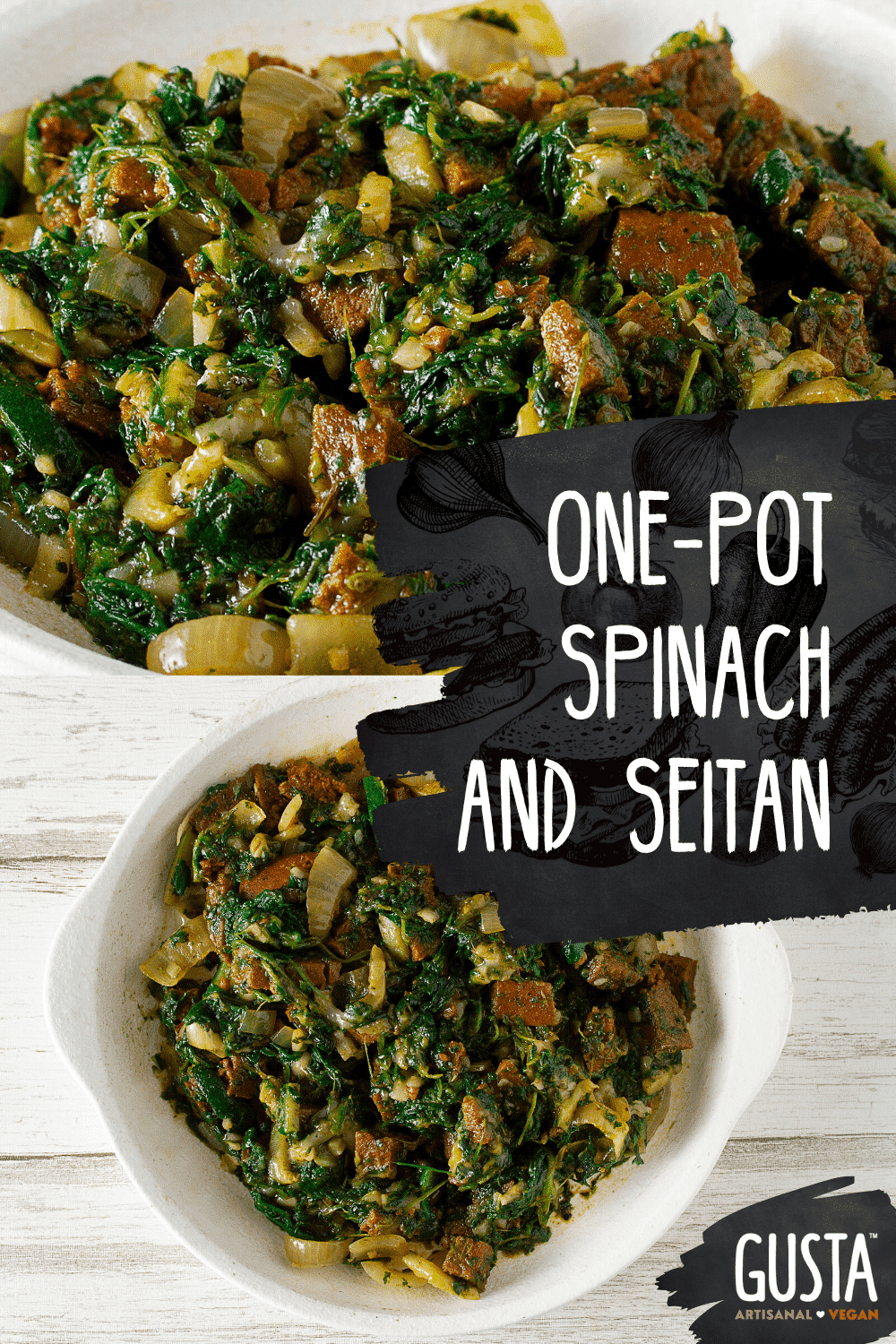 one pot spinach and seitan