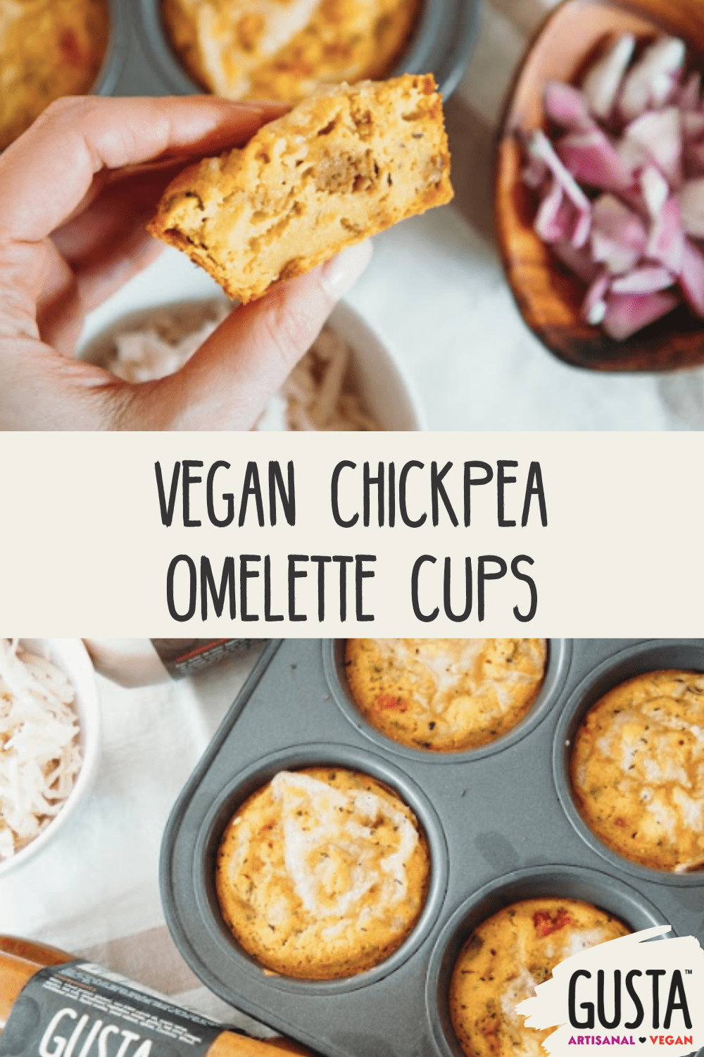 vegan chickpea omelette cups