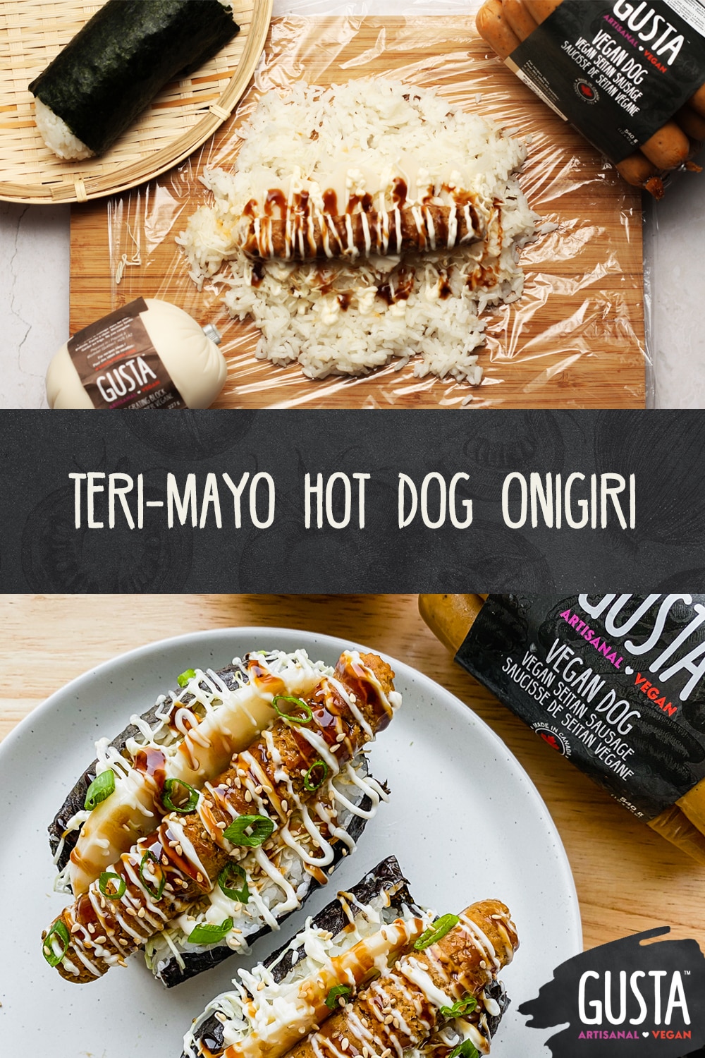 teri mayo hot dog onigiri